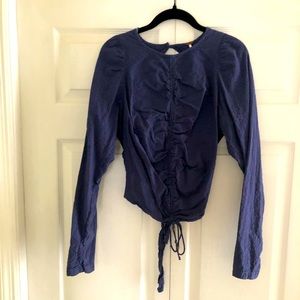 Free People Long Sleeve Blouse Size: medium
